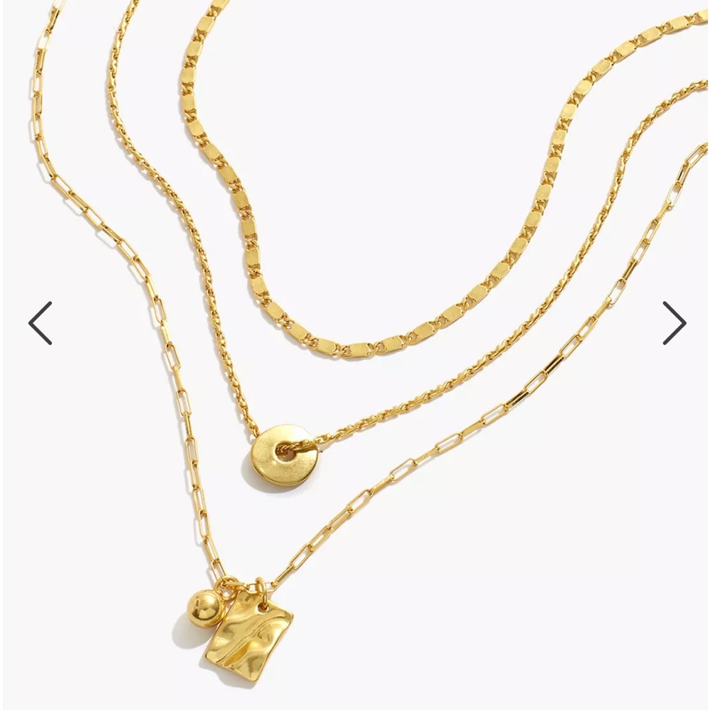 Madewell Three-Piece Washer Chain Necklace Set